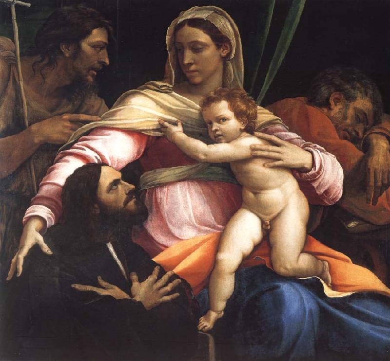 Sebastiano del Piombo The Madonna and Child with Saints Joseph and John the Baptist and a Donor France oil painting art